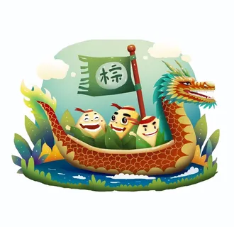 元素端午节粽子赛龙舟图片 元素端午节粽子赛龙舟图片