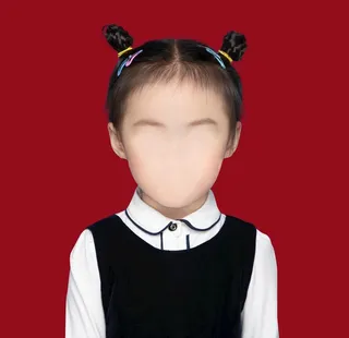 儿童证件照换脸图片