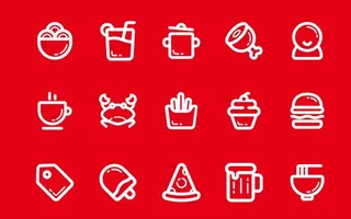 矢量食物图标图片