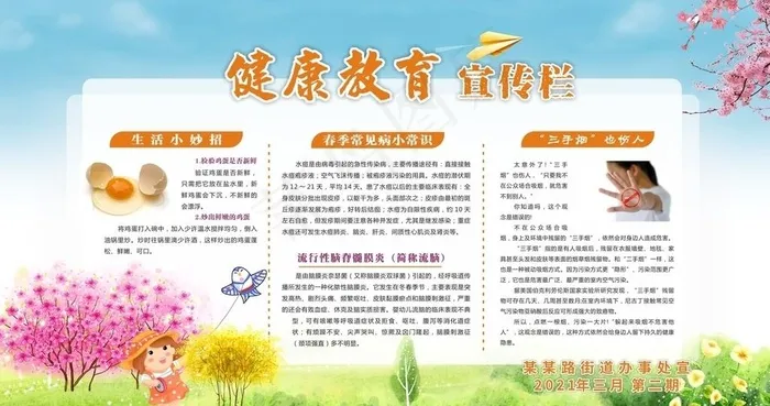 健康教育宣传栏图片cdr矢量模版下载