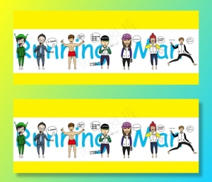 runningman卡通手绘图片