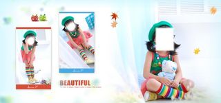 儿童摄影模板图片