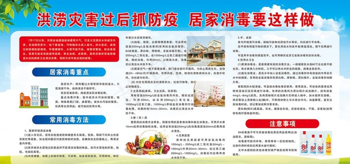 洪涝灾害后防疫图片cdr矢量模版下载