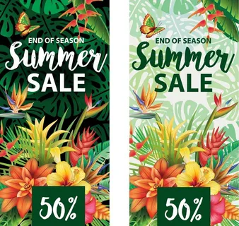 热带植物花横幅图片