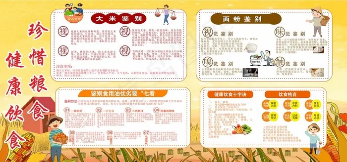 食品安全 合理膳食 展板图片cdr矢量模版下载