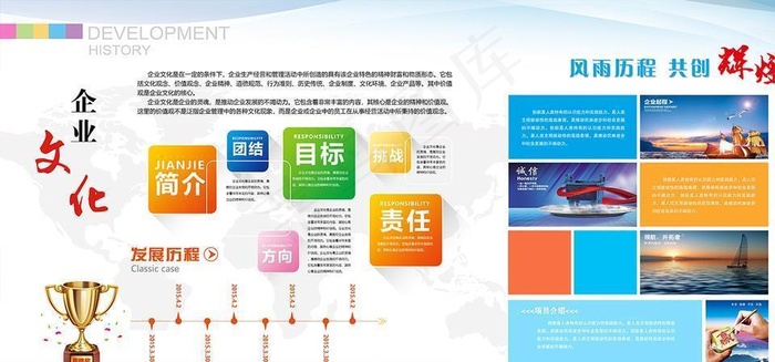 企业文化图片psd模版下载