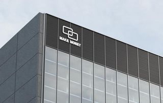 户外墙logo样机图片