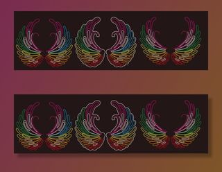 霓虹灯网红大翅膀造型矢量文件图片