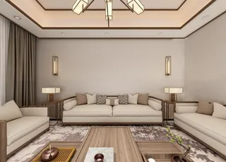 中式效果图 室内场景图 免抠图图片