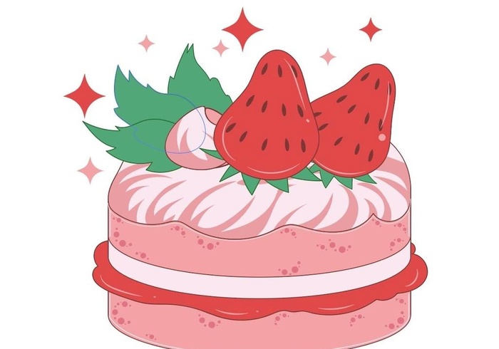草莓蛋糕素材图片