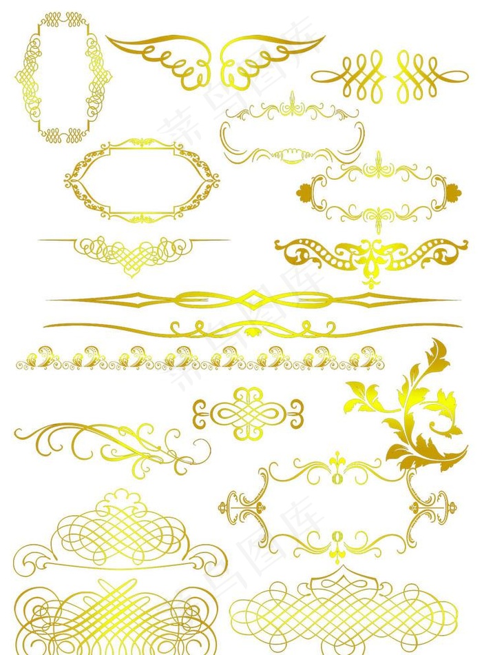 金色花边图片