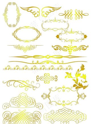 金色花边图片