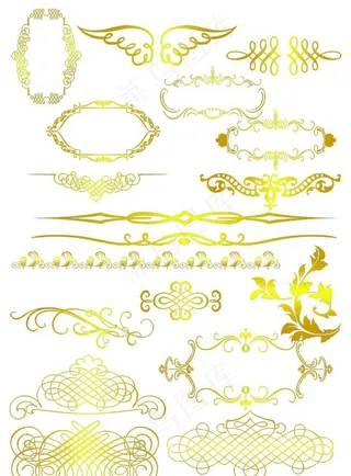 金色花边图片