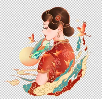 国潮人物手绘图片 国潮人物手绘图片