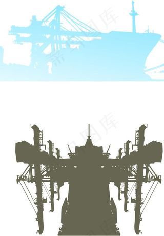 矢量港口船图片