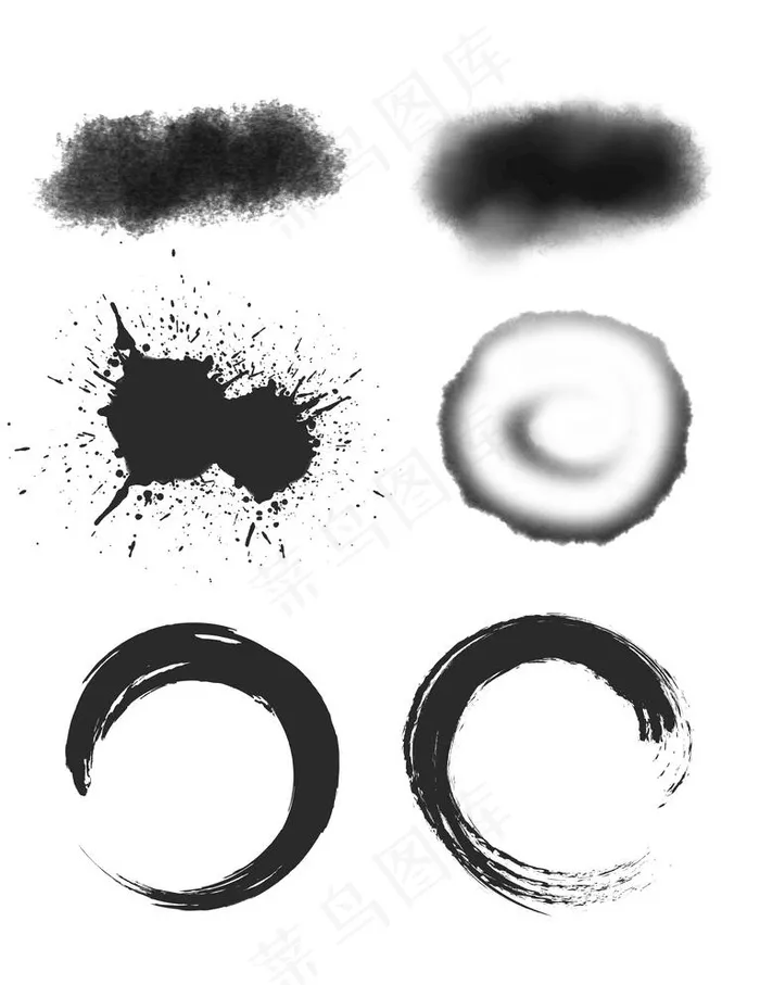 水墨素材 毛笔画素材 墨迹素材图片(3072x4107)psd模版下载