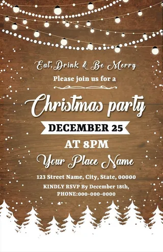 圣诞节彩灯亮晶晶圣诞创意海报图片