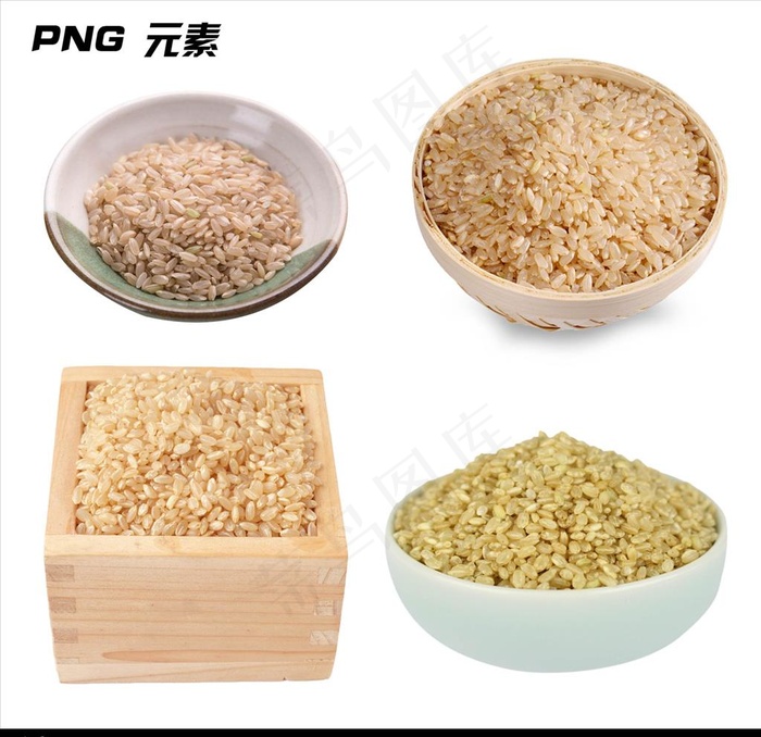 糙米免扣元素图片