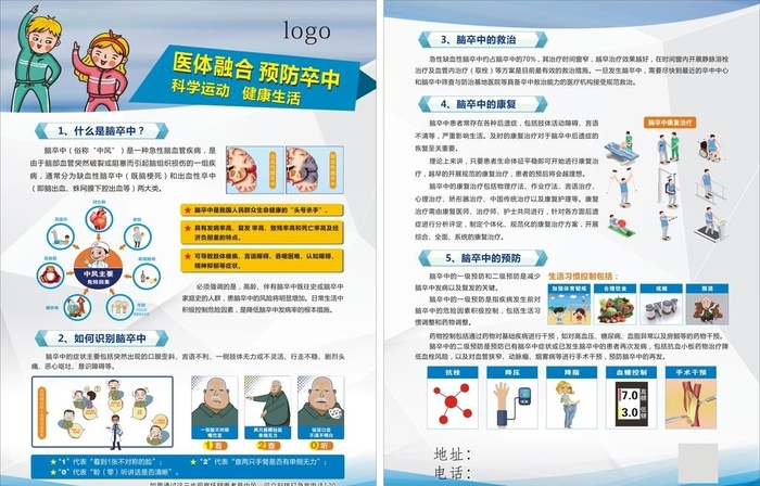 脑卒中彩页图片