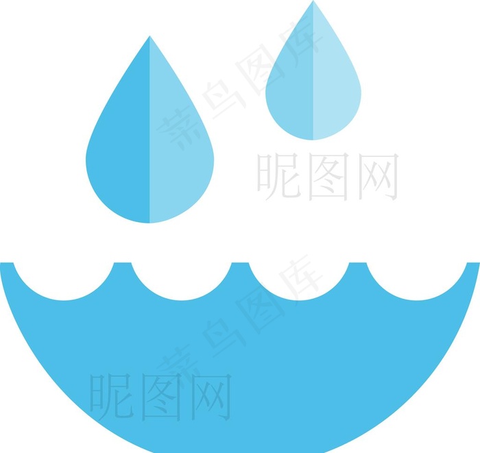 下雨UI标识标志LOGO图片ai矢量模版下载