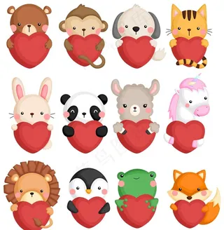 卡通动物图片