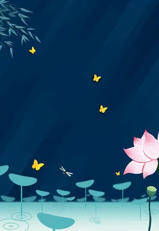 荷花背景图片