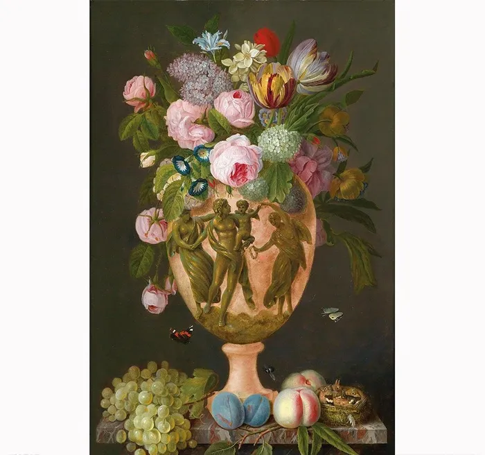 古典花卉油画图片