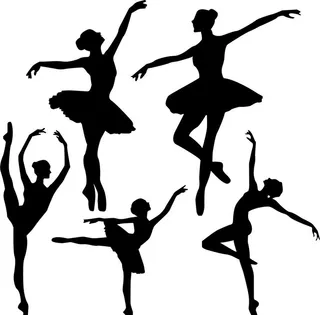 跳舞剪影图片