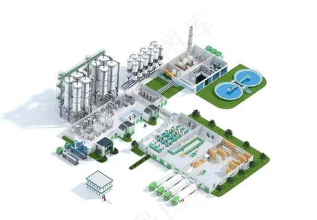 2.5d工业工厂生产水处理图片 2.5d工业工厂生产水处理图片