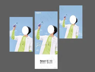 OPPO包柱软膜灯箱图片