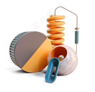 抽象立体螺旋几何图片