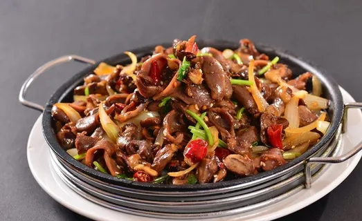 铁板鸡胗鸡心图片 铁板鸡胗鸡心图片