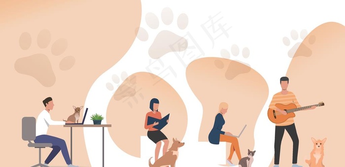 休闲生活人物图片eps,ai矢量模版下载
