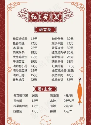 菜单背景图片
