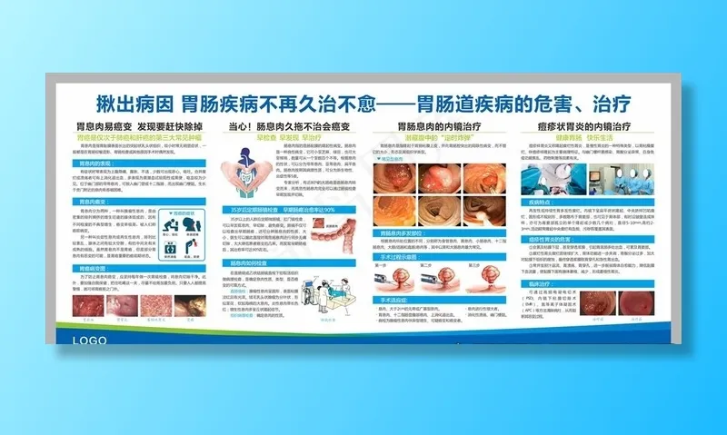 肛肠胃肠医院展板图片cdr矢量模版下载
