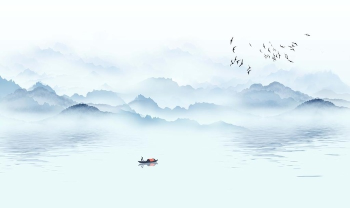 水墨背景图片(3543x7087)psd模版下载
