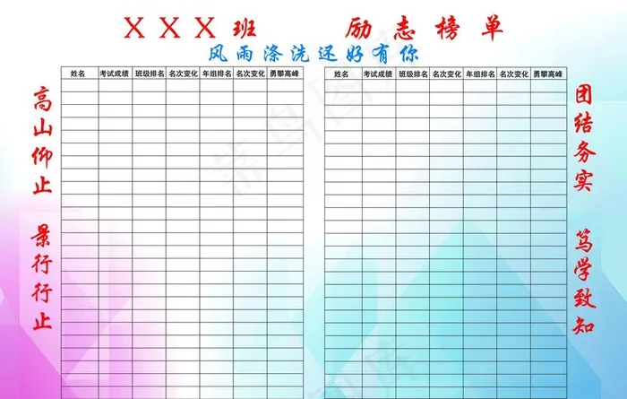 高考成绩上升表图片(5669x3780)psd模版下载