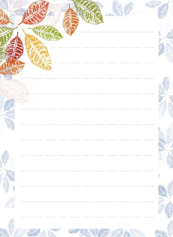 叶子信纸图片(3508x4961)psd模版下载