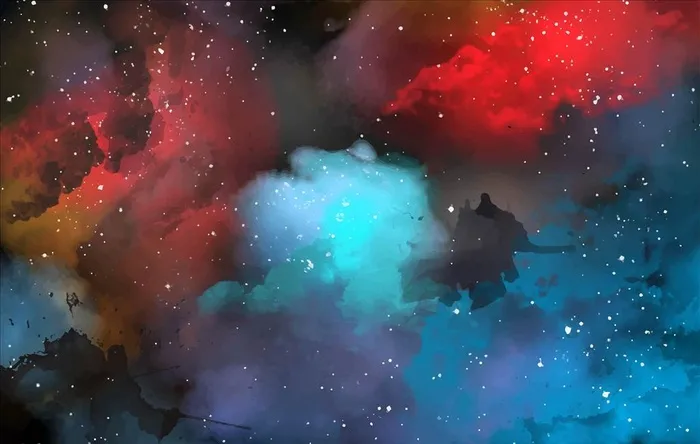 星空图片ai矢量模版下载