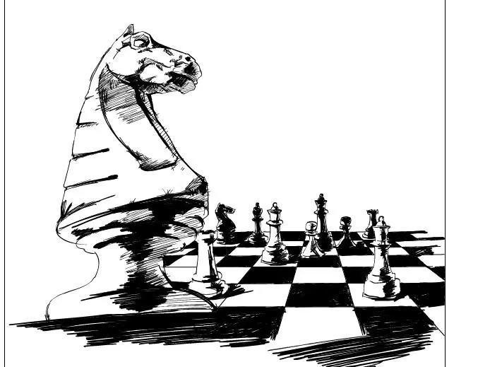 国际象棋图片ai矢量模版下载