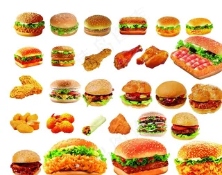 汉堡素材图片