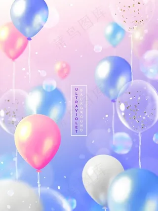 梦幻气球背景图片