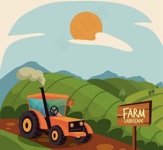 田地农场风景图片