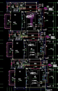 中式酒店 底层给排水系统图图片