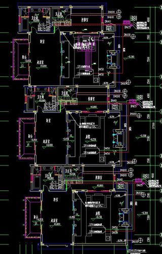 中式酒店 底层给排水系统图图片