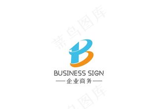 时尚B字母企业商务logo设计图片