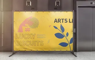 展览背景板样机图片