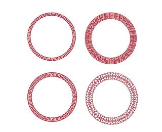 圆形花纹边框 图片