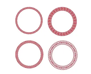 圆形花纹边框 图片