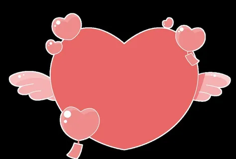 可爱翅膀爱心天使粉色图片